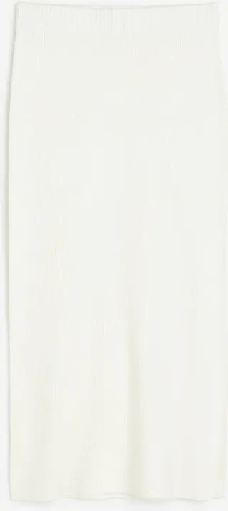 Rib-knit Pencil Skirt