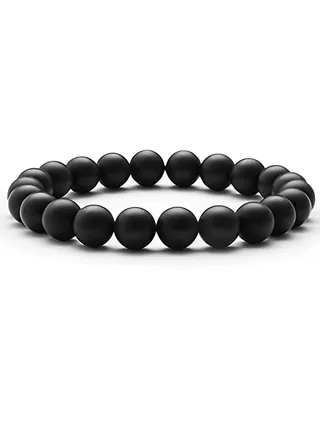 matte black ony  stone bracelet 