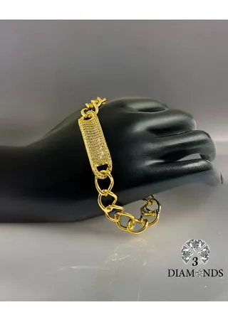 3Diamonds Bracelet For Women Gold Plated 