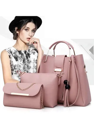 3 Pcs Handbags for Women Fashion Tote Bags Shoulder Bag Top Handle Satchel Purse Set 