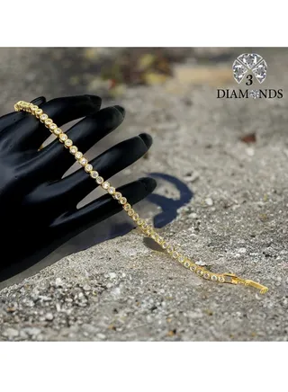 High-Quality Gold Plated Bracelet with Zircon Stones 