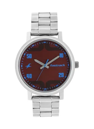 boys Stainless Steel Round Analog Wrist Watch NM38052SM05 
