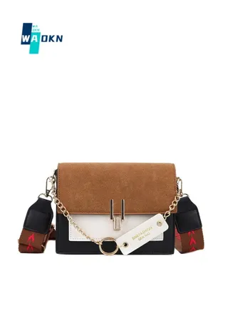 Women's Versatile Contrasting Shoulder Bag, Ladies Fashionable Matte Small Square Bag Crossbody Bag Handbag, Chain Frosted PU Tote Bag Carrying Bag Sling Bag for College Students and Youth 