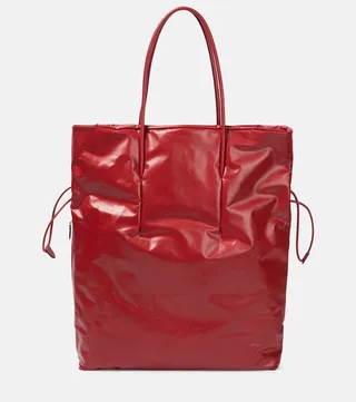 Polly leather tote bag