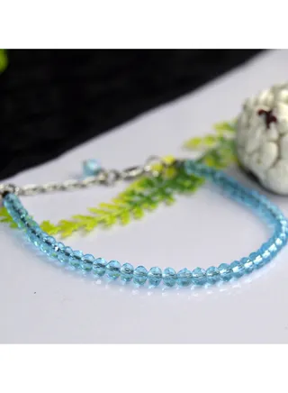 4ml Transparent Turquoise Crystals Bracelet 