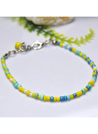 Small Multicolor Plastic Beads Bracelet 