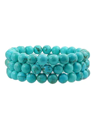 3-Tier Gemstone Bead Bracelet 
