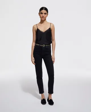 Black lace camisole