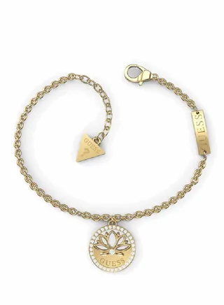 Lotus Coin Charm Bracelet 