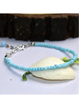 Small Baby Blue Plastic Beads 