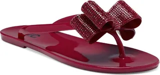 Madena Womens Jelly Thong Flip-Flops
