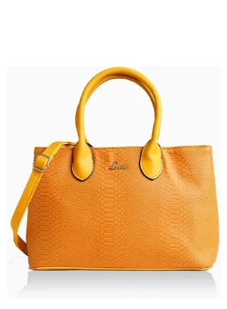 Women's Ficus Large Satchel Bag Ocher Ladies Purse Handbag 