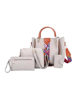 4-Piece Composite Bag Set Grey 
