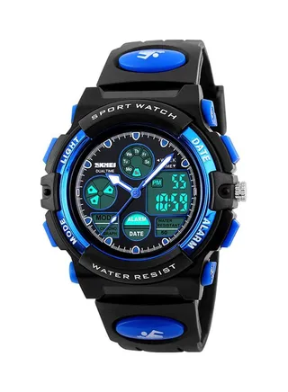 Boys' Waterproof Analog Digital Watch ZS219101 - 48 mm - Black/Blue 