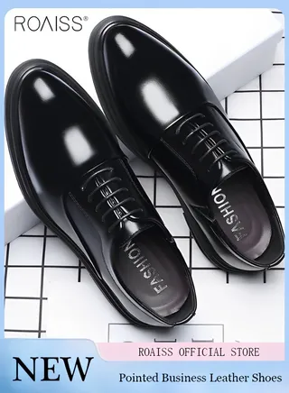 Men's Business Formal Occasions Leather Shoes Non Slip Patent Leather Buckle Sole Shoes Work Wedding Business Trip Men's Formal Occasion Leather Shoes 