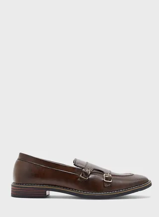 Monk Strap Details Formal Slip Ons