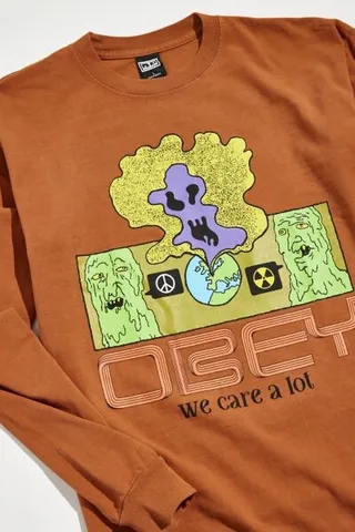 OBEY We Care A Lot Long Sleeve Tee