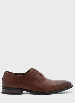 Perforated Toe Cap Oxford Lace Ups 