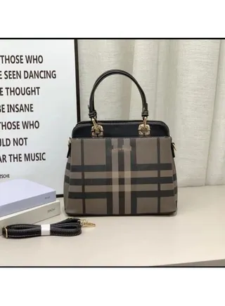 New Trendy Leather  Briefcase Tote Bag Single-Shoulder Diagonal Bag 