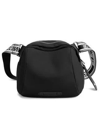 Qiccijoo Crossbody Bags for Women, Fashion Shoulder Bags with Adjustable Shoulder Strap,Women Lightweight Resistant Purse with Zipper Pocket(Black) 