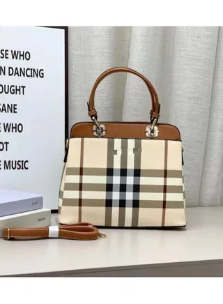 Women's Bag Wide Shoulder Strap All-Match Elegant Handbag Plaid Tote Bag one-Shoulder Large Bags 