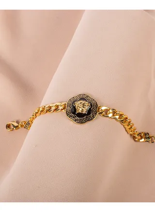 Chinese Gold Bracelet Medousa Head 