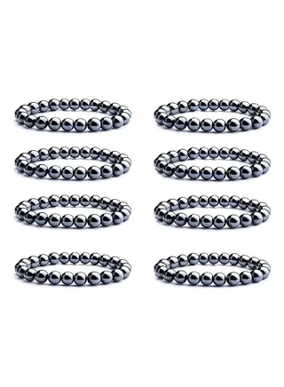 Infinity Healing Stones -Set of 4 Hematite Bracelets 
