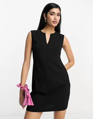 ASOS DESIGN sleeveless mini dress in black