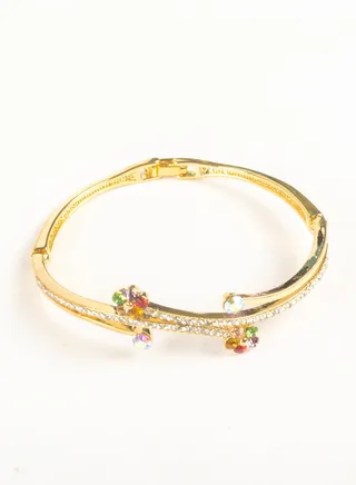 Multi Colored Zirconic Platinum Bracelet 