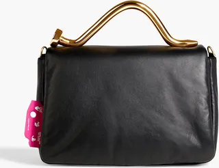 Nailed leather tote