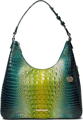 Brahmin Ombre Melbourne Tabitha Shoulder Bag (Zesty Green) Handbags