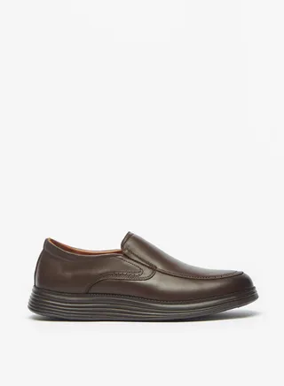 Mens Solid Slip On Leather Loafers