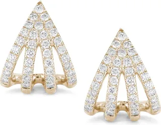 Teardrop Diamond Stud Earrings