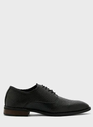 Genuine Leather Snake Print Formal Lace Ups 