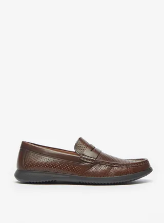 Mens Solid Slip On Leather Loafers