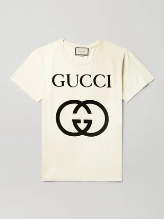 Oversized Logo-Print Cotton-Jersey T-Shirt