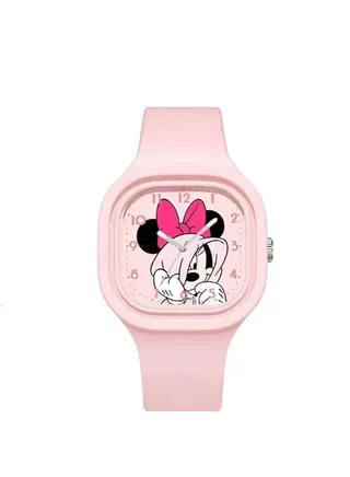 Disney Mickey Minnie Square children's silicone watch 