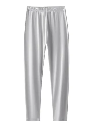 Women's Thin Tights Leggings Underwear Thermal Pants Long Johns Bottoms Wintergear Warm Base Layer Bottoms Light Grey 