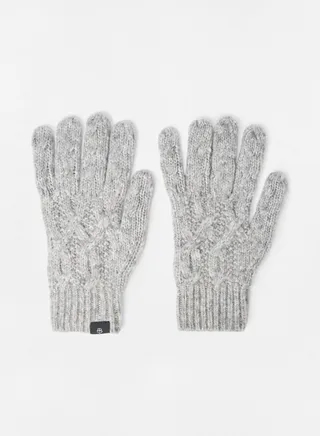 Mertonn Cable Knit Gloves Grey 