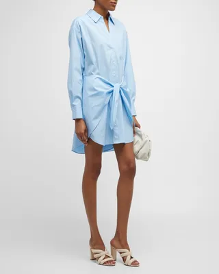 Roanoke Faux-Wrap Mini Shirtdress