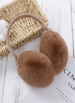 Winter Riding Cold and Frostproof Cute Earmuffs Brown 