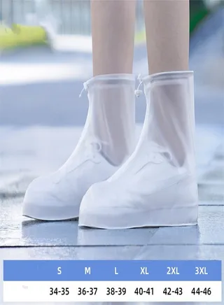 Anti Slip Thickened Children's Rain Boots Cover White 