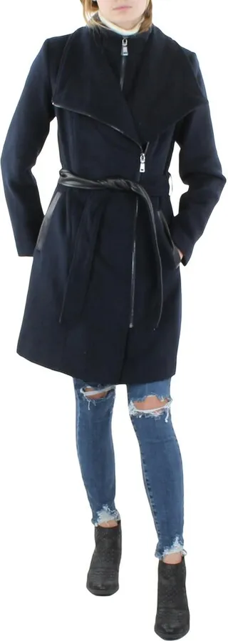 Womens Wool Blend Midi Trench Coat