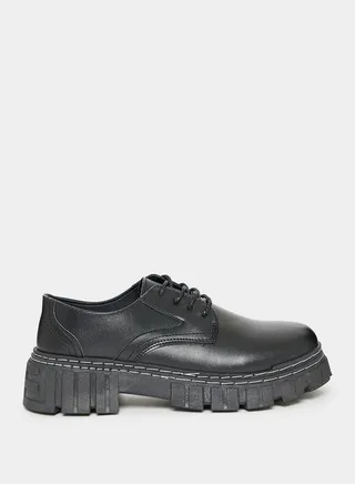 Minimal Oxford Front Lace Up Casual Shoes