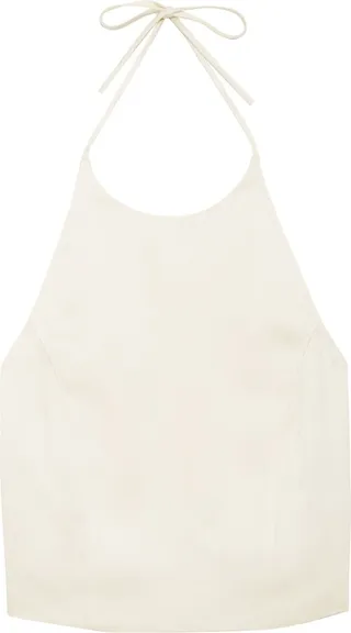 Leslie silk halterneck top