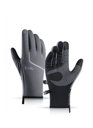 Men's Outdoor Windproof And Waterproof Sports Riding Plush Gloves In Winter 
