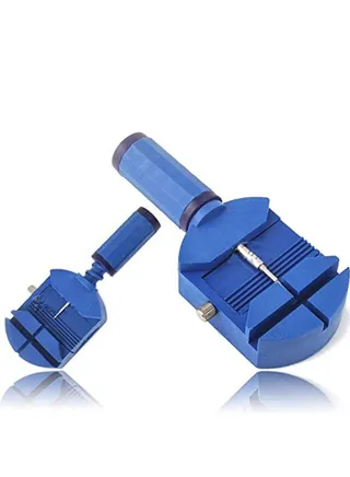 Adjustable Plastic Wristband Remover Watch Band Bracelet Spring Bars Wrist Strap Link Pin Remover Adjustor Sizing Tool Repair Maintenance Tool for Watchmakers Accessory (Blue) 