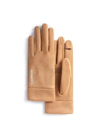 Outdoor Riding Touch Screen Plush Cold Proof And Wind Proof Gloves 