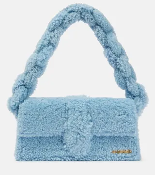 Le Bambidou shearling shoulder bag