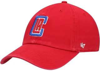 Men's Red La Clippers Team Clean Up Adjustable Hat